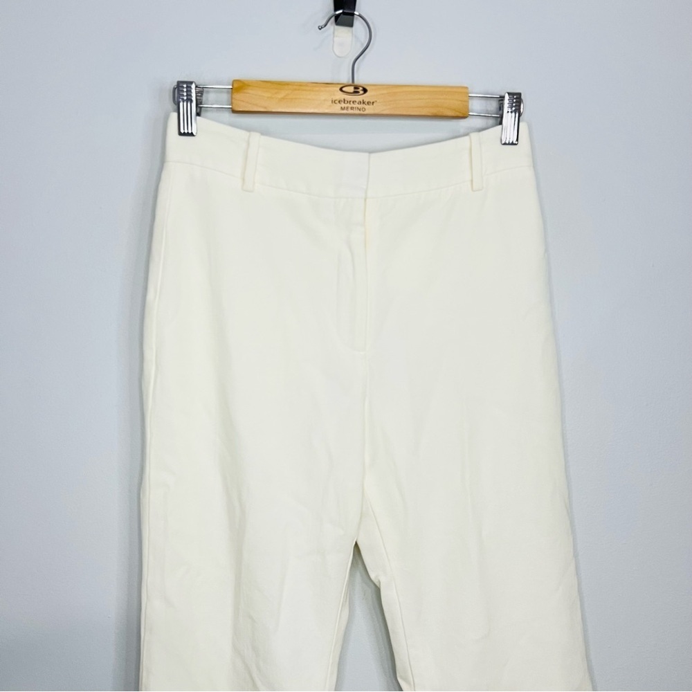 NEW NILI LOTAN cropped corette pant in ivory size 4 - Picture 3 of 10